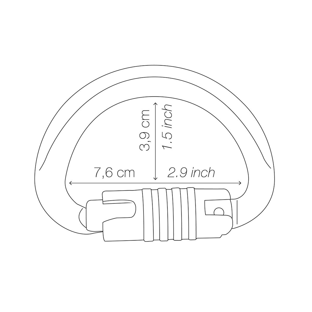 Petzl OMNI Multi-Directional Semi-Circle Carabiner from GME Supply